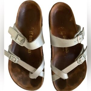 Birkenstock Mayari White Toe Loop Sandals